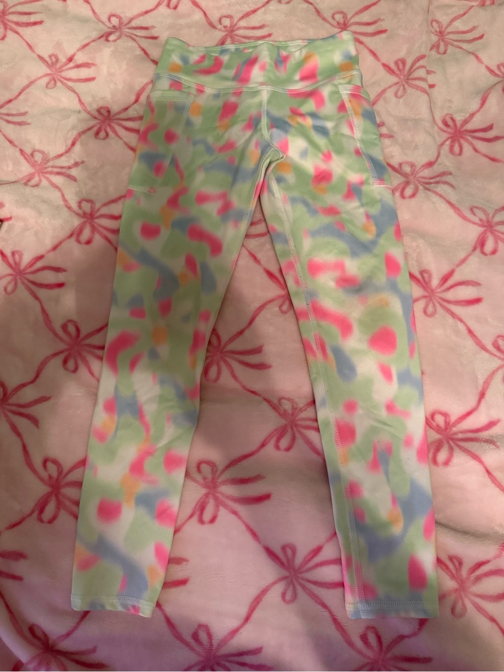 Athletic Works Pastel Tie-Dye Leggings in Mint, Pink & Blue
